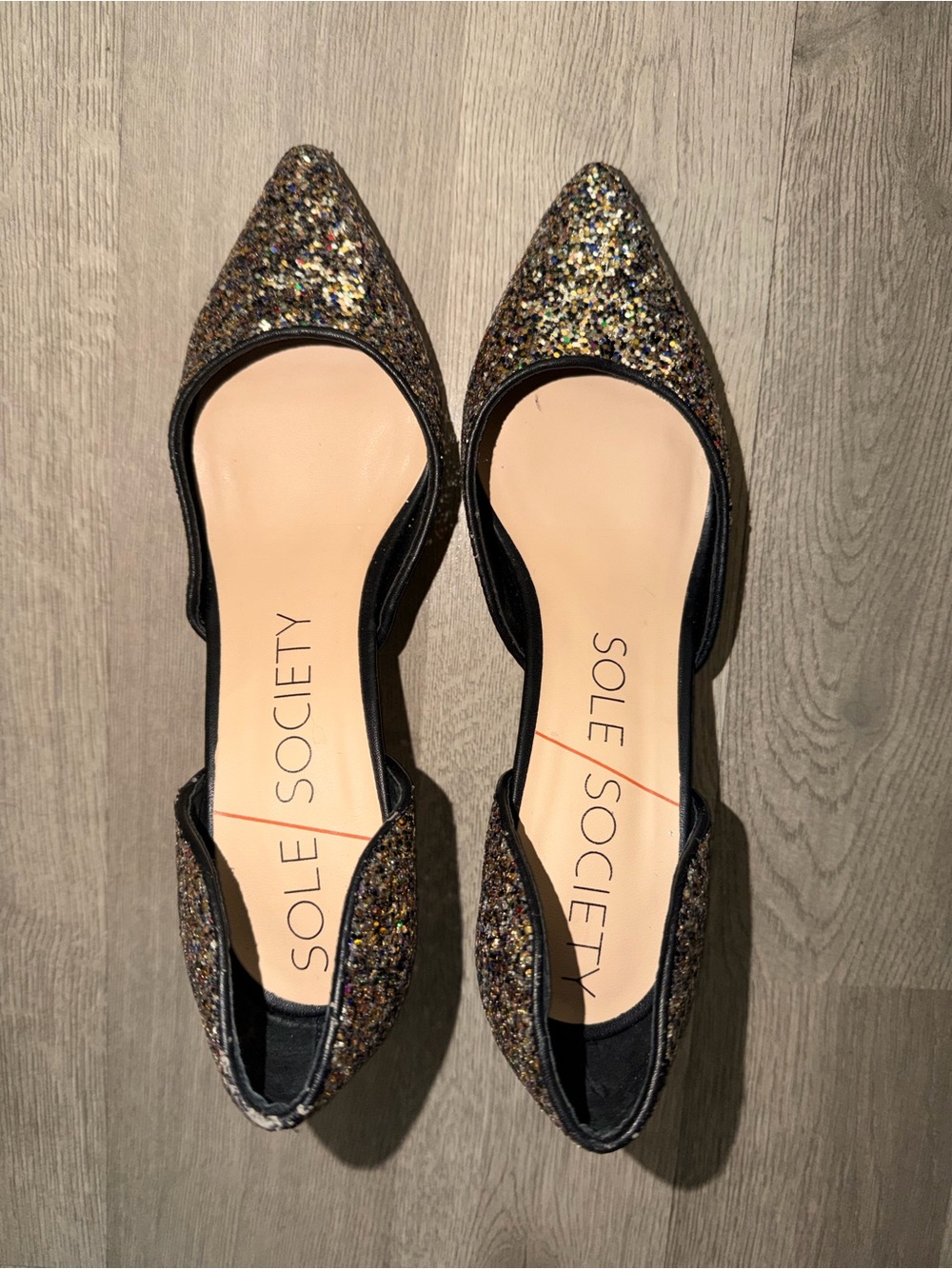 Sole Society Multi-Glitter heels